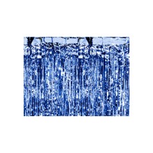 Glittervorhang (Türvorhang) - 2,5 m x 90 cm - Freie Farbwahl, Farbe: Blau