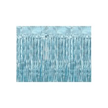 Glittervorhang (Türvorhang) - 2,5 m x 90 cm - Freie Farbwahl, Farbe: Hellblau