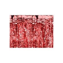 Glittervorhang (Türvorhang) - 2,5 m x 90 cm - Freie Farbwahl, Farbe: Rot