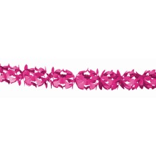 Papiergirlande L: 6 m B: 18 cm - Freie Farbwahl, Farbe: Pink