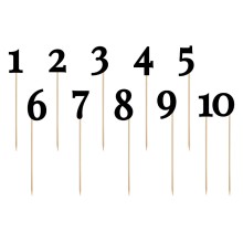 Kuchendeko - Zahlen Set - 11 Stück - Freie Farbwahl, Farbe: Schwarz
