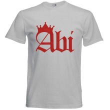 T-Shirt - "ABI (Krone)" - Freie Farbwahl, Farbe des T-Shirts: Grau