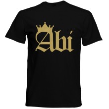 T-Shirt - "ABI (Krone)" - Freie Farbwahl, Farbe des T-Shirts: Schwarz