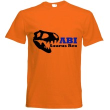 T-Shirt - "ABIsaurus" - Freie Farbwahl, Farbe des T-Shirts: Orange
