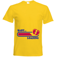 T-Shirt - "Baby Loading" - Freie Farbwahl, Farbe des T-Shirts: Gelb