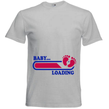 T-Shirt - "Baby Loading" - Freie Farbwahl, Farbe des T-Shirts: Grau