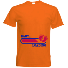 T-Shirt - "Baby Loading" - Freie Farbwahl, Farbe des T-Shirts: Orange