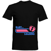 T-Shirt - "Baby Loading" - Freie Farbwahl, Farbe des T-Shirts: Schwarz