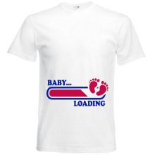T-Shirt - "Baby Loading" - Freie Farbwahl, Farbe des T-Shirts: Weiß