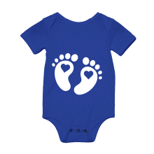 Babybody - "Baby Füße" - Freie Farbwahl, Farbe des T-Shirts: Blau