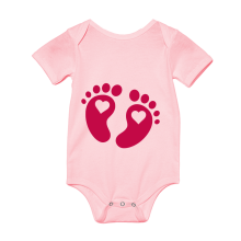Babybody - "Baby Füße" - Freie Farbwahl, Farbe des T-Shirts: Pink