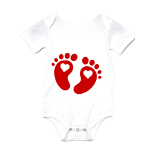 Babybody - "Baby Füße" - Freie Farbwahl, Farbe des T-Shirts: Weiß