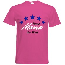 T-Shirt - "Beste Mama der Welt" - Freie Farbwahl, Farbe des T-Shirts: Pink