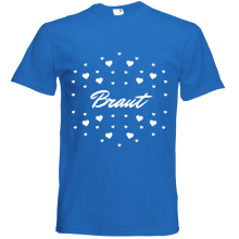 T-Shirt - "Braut" - Freie Farbwahl, Farbe des T-Shirts: Blau