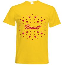 T-Shirt - "Braut" - Freie Farbwahl, Farbe des T-Shirts: Gelb