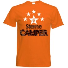 T-Shirt Camping - 6 Sterne - Freie Farbwahl, Farbe des T-Shirts: Orange