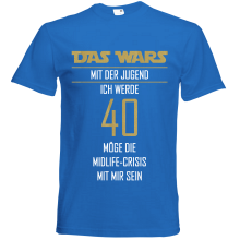 T-Shirt - "Das Wars + Zahl" - Freie Farbwahl, Farbe des T-Shirts: Blau