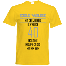 T-Shirt - "Das Wars + Zahl" - Freie Farbwahl, Farbe des T-Shirts: Gelb