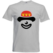 T-Shirt Karneval - Clown - Freie Farbwahl, Farbe des T-Shirts: Grau