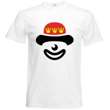 T-Shirt Karneval - Clown - Freie Farbwahl, Farbe des T-Shirts: Weiß