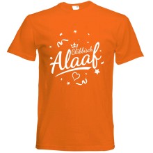 T-Shirt Karneval - Gläbbisch Alaaf - Freie Farbwahl, Farbe des T-Shirts: Orange