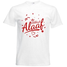 T-Shirt Karneval - Gläbbisch Alaaf - Freie Farbwahl, Farbe des T-Shirts: Weiß