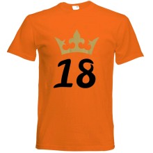 T-Shirt - "Korne & Zahl" - Freie Farbwahl, Farbe des T-Shirts: Orange
