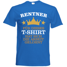 T-Shirt - Rentner - Für dieses T-Shirt, Farbe des T-Shirts: Blau