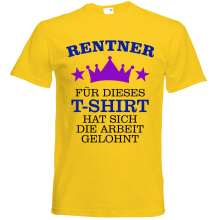 T-Shirt - Rentner - Für dieses T-Shirt, Farbe des T-Shirts: Gelb