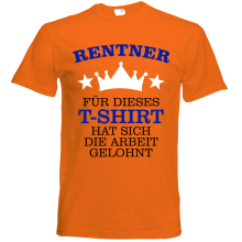 T-Shirt - Rentner - Für dieses T-Shirt, Farbe des T-Shirts: Orange
