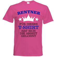 T-Shirt - Rentner - Für dieses T-Shirt, Farbe des T-Shirts: Pink