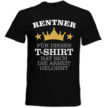 T-Shirt - Rentner - Für dieses T-Shirt, Farbe des T-Shirts: Schwarz