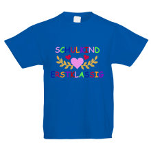 Kinder T-Shirt - Schulkind Erstklassig - Große Farbauswahl, Farbe des T-Shirts: Blau