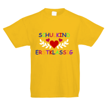 Kinder T-Shirt - Schulkind Erstklassig - Große Farbauswahl, Farbe des T-Shirts: Gelb