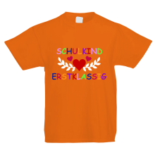 Kinder T-Shirt - Schulkind Erstklassig - Große Farbauswahl, Farbe des T-Shirts: Orange