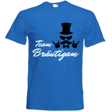 T-Shirt - "Team Bräutigam" - Freie Farbwahl, Farbe des T-Shirts: Blau
