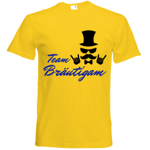 T-Shirt - "Team Bräutigam" - Freie Farbwahl, Farbe des T-Shirts: Gelb