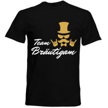 T-Shirt - "Team Bräutigam" - Freie Farbwahl, Farbe des T-Shirts: Schwarz