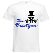 T-Shirt - "Team Bräutigam" - Freie Farbwahl, Farbe des T-Shirts: Weiß