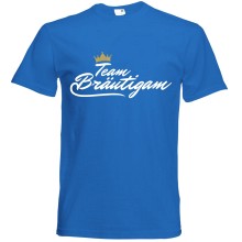 T-Shirt - "Team Bräutigam" - Freie Farbwahl, Farbe des T-Shirts: Blau