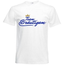 T-Shirt - "Team Bräutigam" - Freie Farbwahl, Farbe des T-Shirts: Weiß