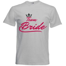 T-Shirt - "Team Bride" - Freie Farbwahl, Farbe des T-Shirts: Grau