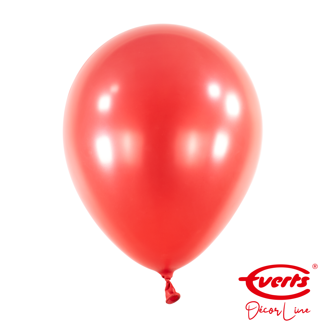 50 Luftballons - DECOR - Ø 28cm - Pearl & Metallic - Apple Red