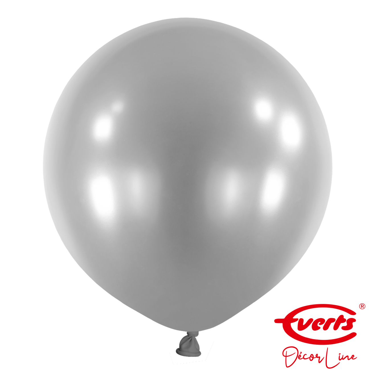 4 Riesenballons - DECOR - Ø 60cm - Pearl & Metallic - Silver