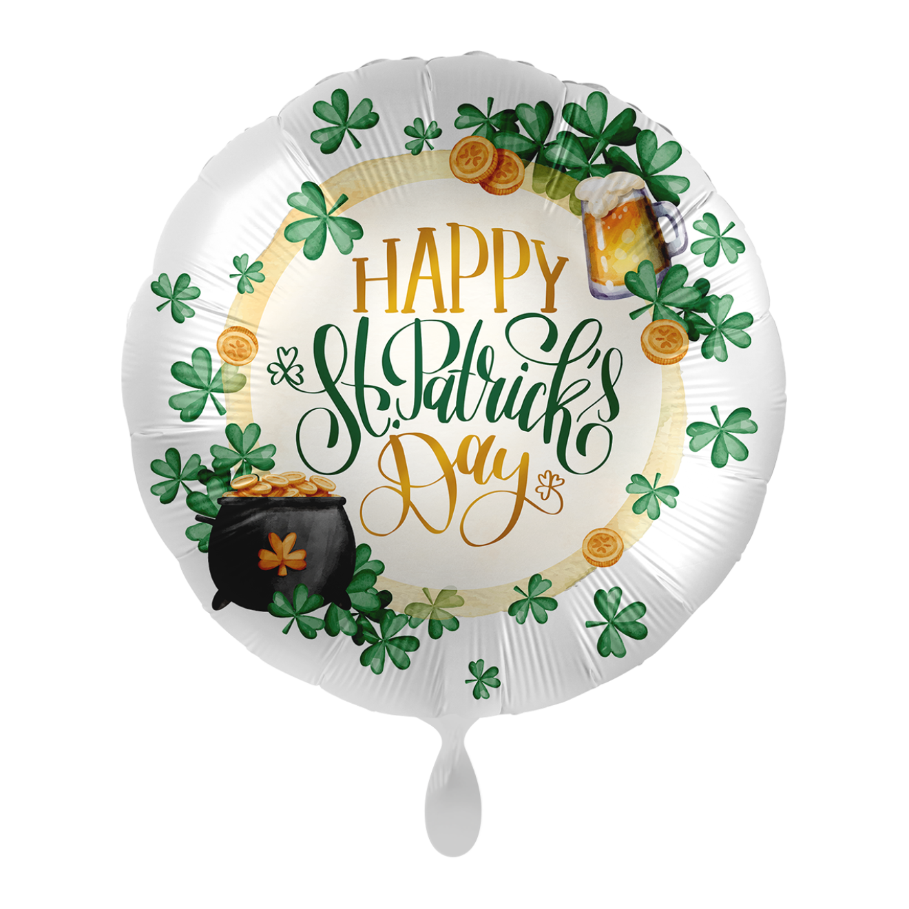 1 Balloon - Shamrock St. Patrick's Day - ENG