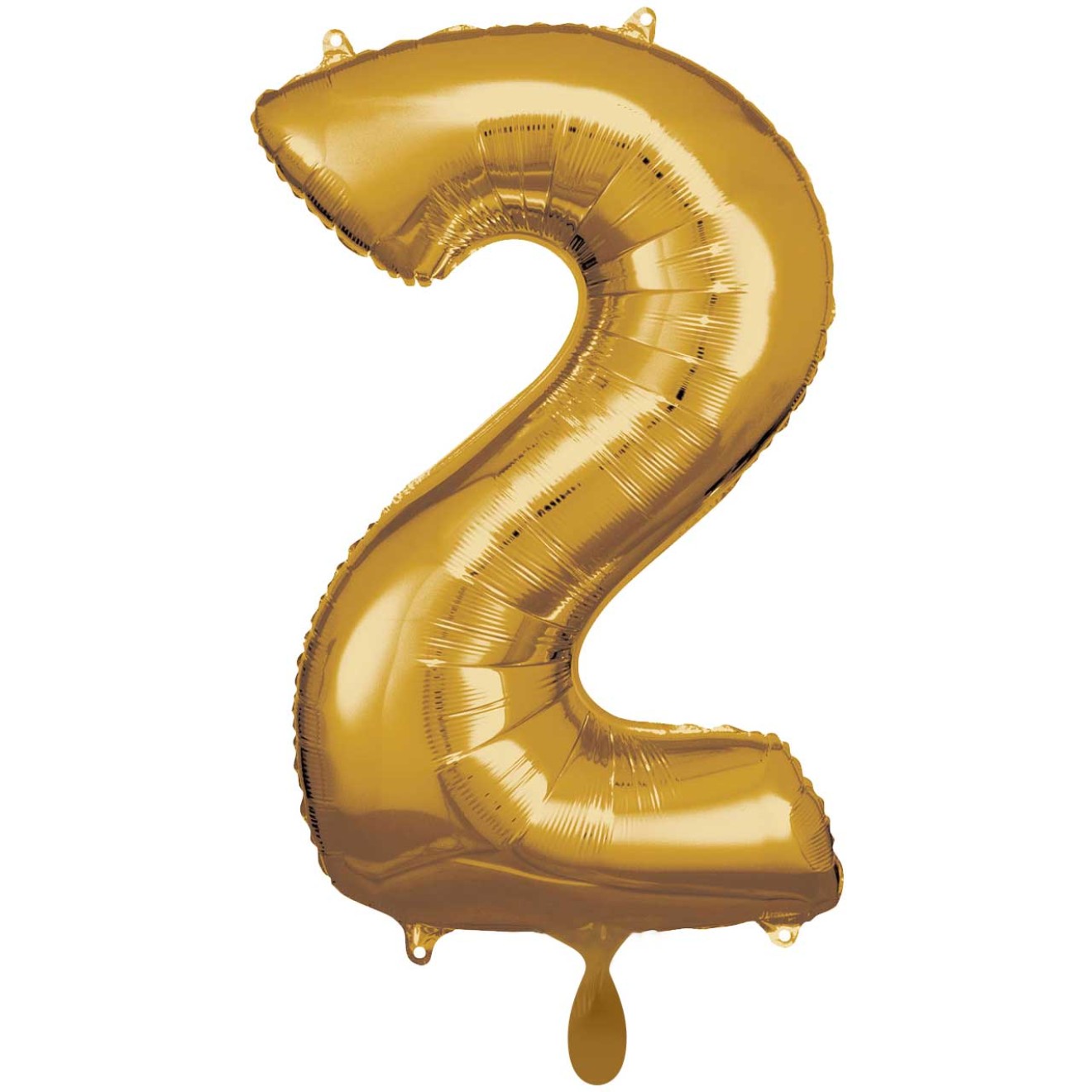 1 Balloon XXL - Zahl 2 - Gold