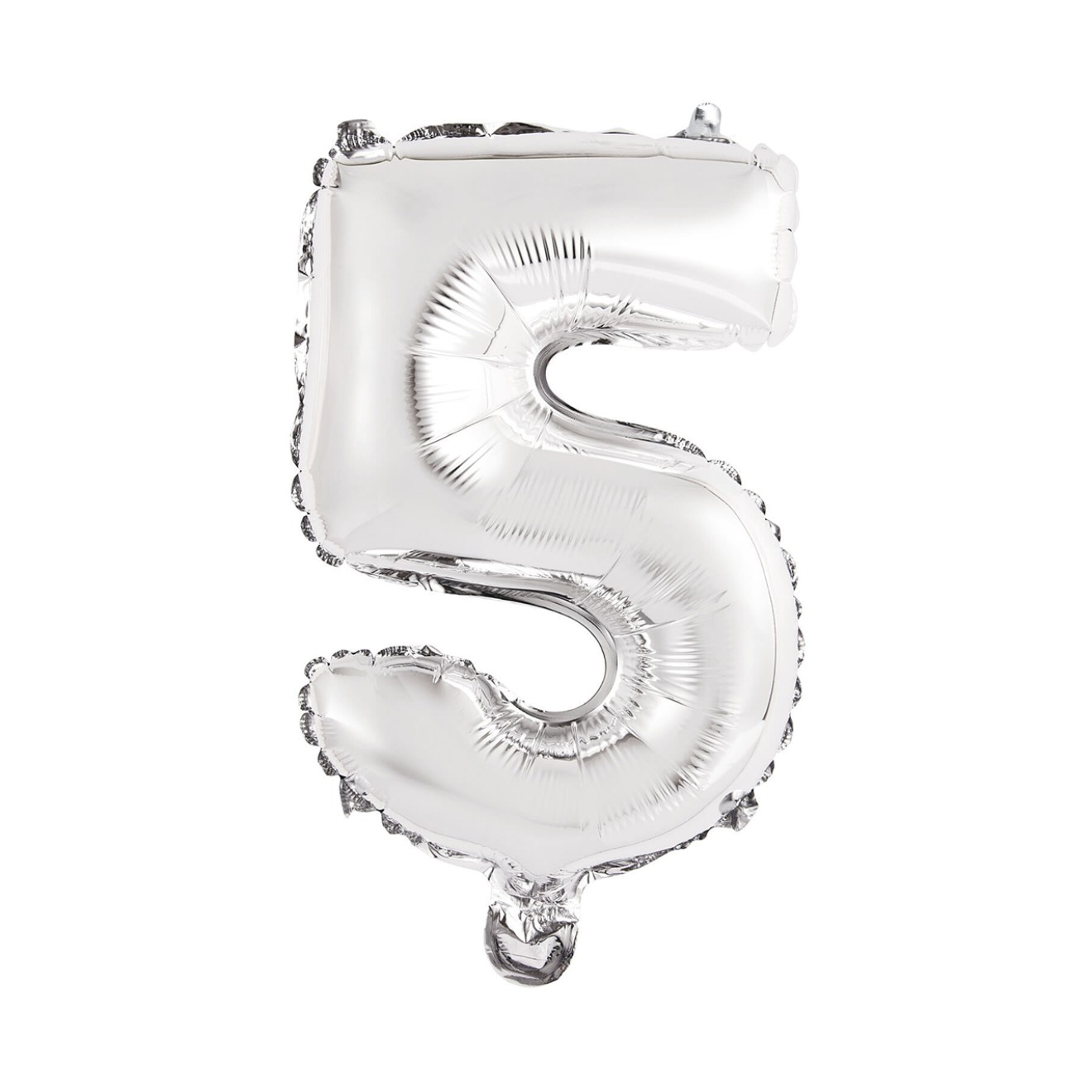 1 Balloon XS - Zahl 5 - Silber