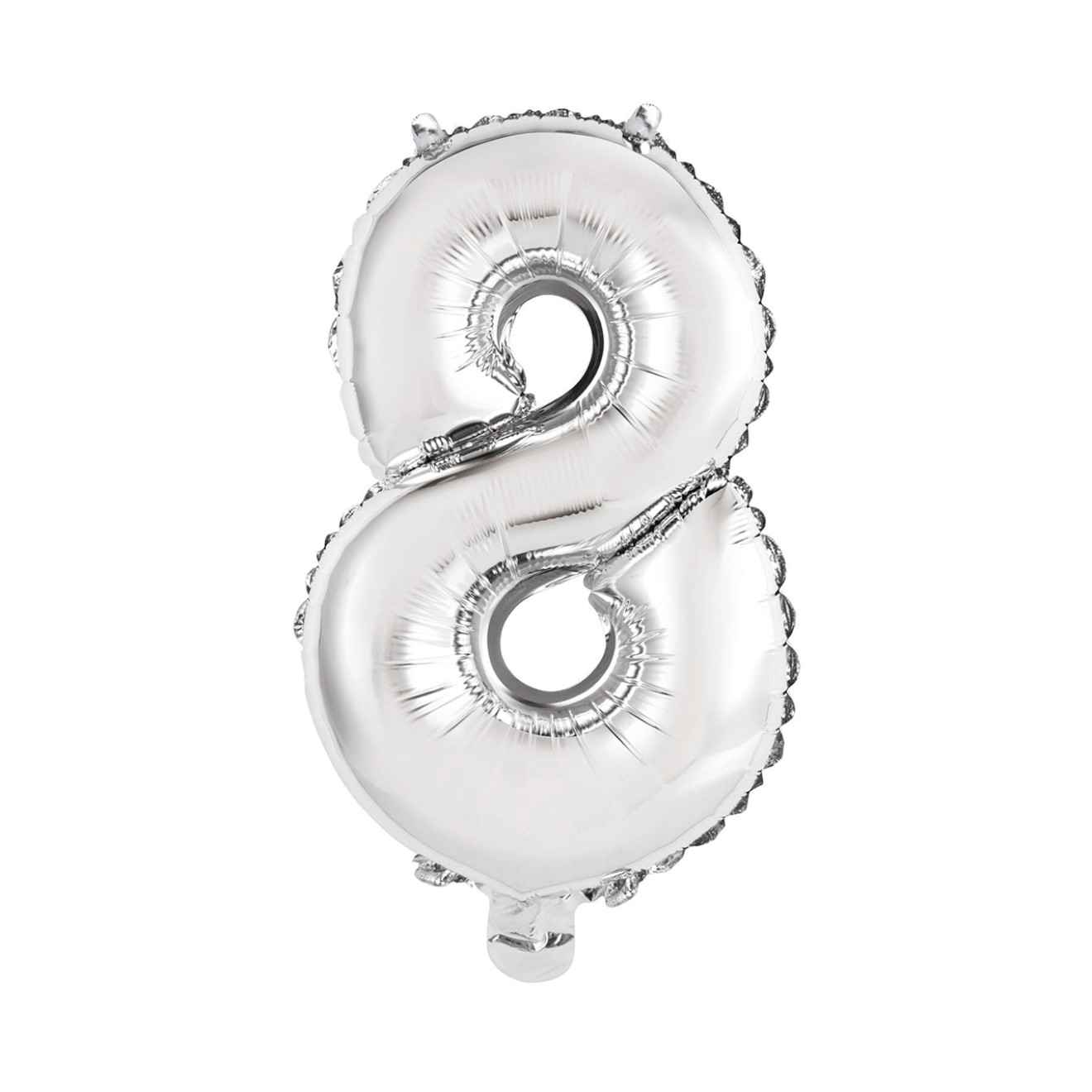1 Balloon XS - Zahl 8 - Silber