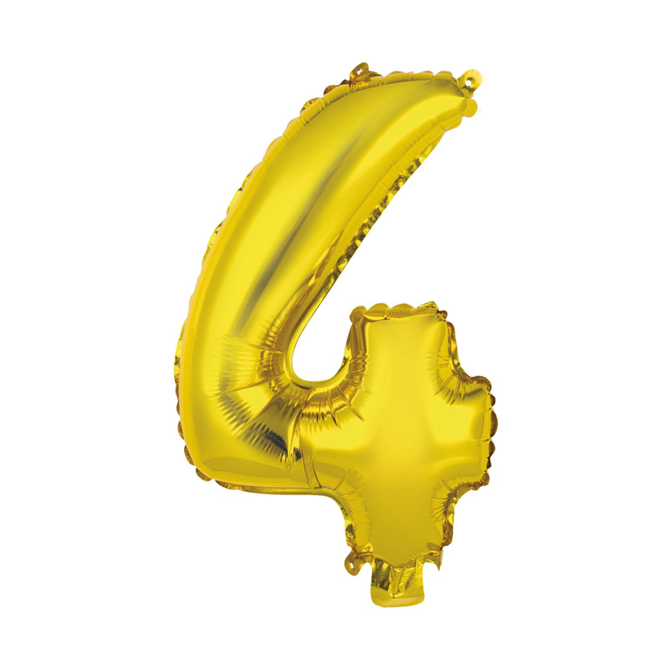 1 Balloon XS - Zahl 4 - Gold