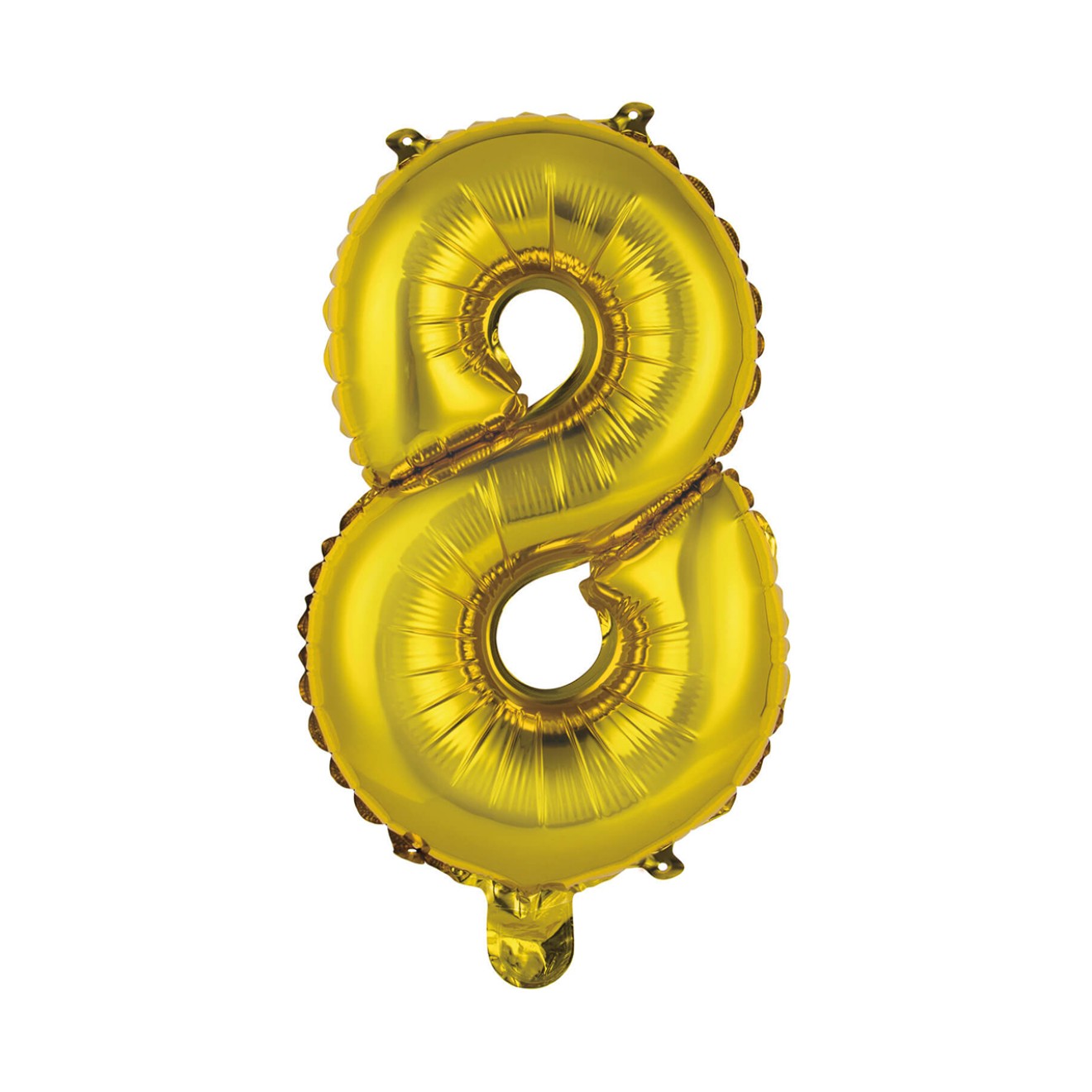 1 Balloon XS - Zahl 8 - Gold